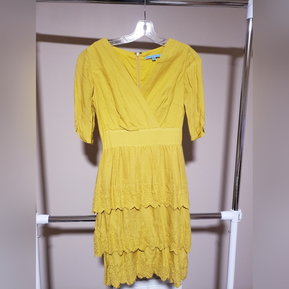 Antonio Melani Green Ruffle Dress size 0